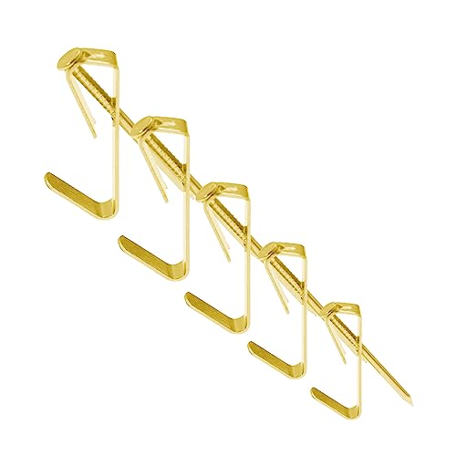 Image of 200 Pieces Picture Hanging Kit with Screws,SAFYY Picture Hooks for Hanging Pictures,5 Size Picture Hanging Hooks Sets,Wall Painting Hanging Hooks Picture Frame Hooks for Wall Mounting(Gold)
