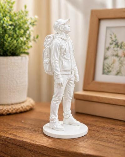 Image of Customized 3D Couple Statue from Photo | Wedding Personalized Miniature Figurine + Free Name Keychain (3D-White-10CM, 3D-White-10CM)