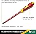 SATA VDE Insulated Electricians 6.5mm Slotted Head Screwdriver with VDEHandle andS2 SteelBlade - ST61325SC, 6.5x150MM