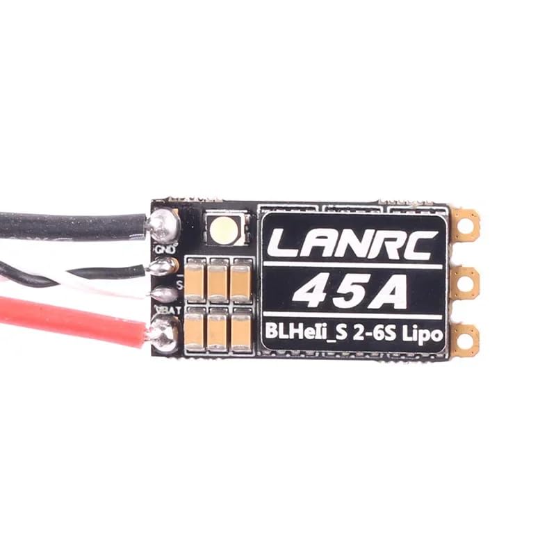 35A/45A LANRC BLHeli_S 2-6S Lipo ESC Built-in Programmable RGB LED D-Shot 150/300/600 ONESHOT125 for RC FPV Quadcopter (4PCS 45A ESC)