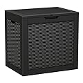 Greesum 5 Cu.ft Resin Storaged Shed Large Outdoor Storage for Patio Furniture, Garden Tools, Pool Supplies, Weatherproof and UV Resistant, Lockable, Black