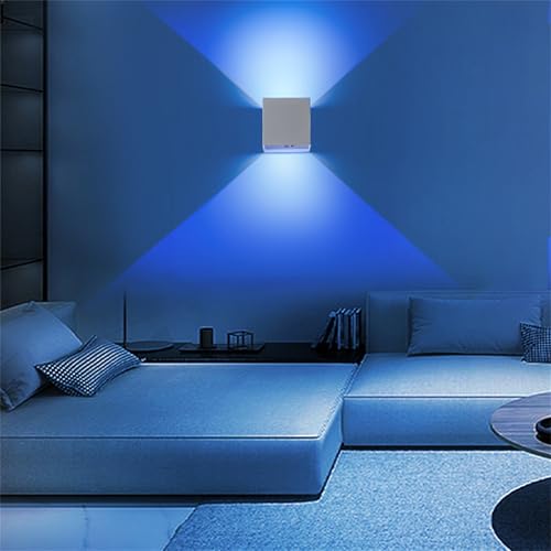 Aplique de pared LED inalámbrico negro pack de 2 luces regulables con mando para dormitorio 7