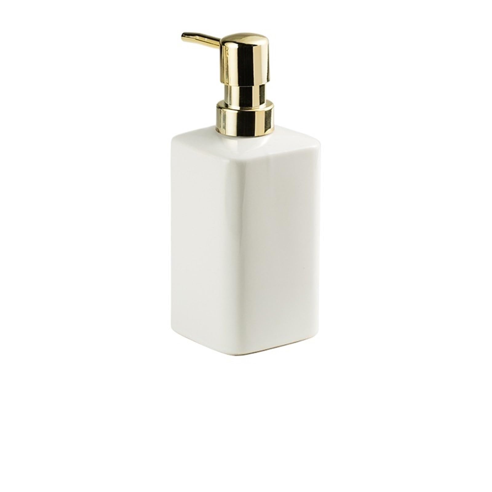 Ugzxcvbn Color1 Ceramic Soap Dispenser, Ceramic Soap Dispenser Hand Soap/Shower Gel/Lotion - Enamel Gold Press Bathroom Accessory
