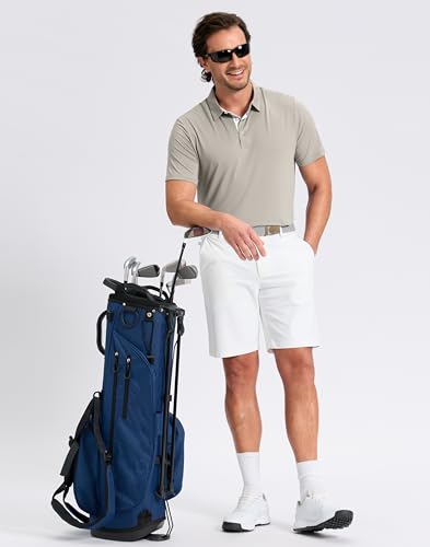 Image of Obla Mens Golf Shirt Short Sleeve Dry Fit Moisture Wicking Performance Athletic Casual Work Collared Polo Shirts for Men