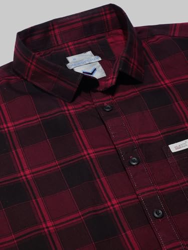 Image of Majestic Man Comfort Cotton Slim Fit Checked Casual Shirt for Men