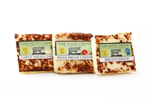 Carr Valley Bread Cheese® Collection 3-Pack | Original, Pizza & Garlic | (3) 6 oz Pieces |...