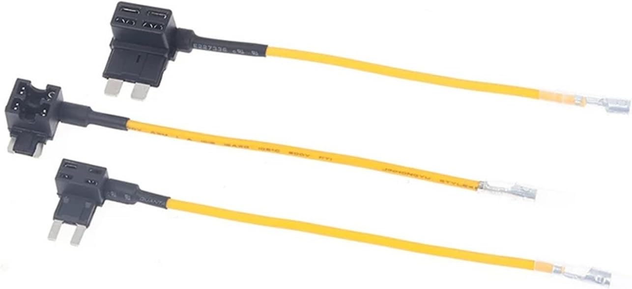 12V Fuse Holder Add-a-circuit TAP Adapter Standard ATM APM Blade with 10A Car yellow line(M2)