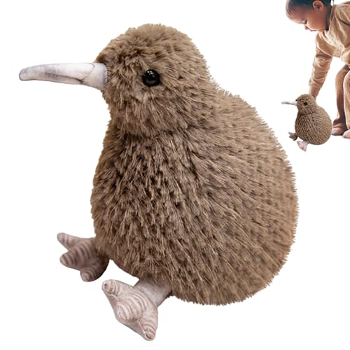 Peluche Kiwi Oiseau doudou en fourrure douce collection décoration maison