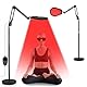 Hottoerak Rotlichtlampe Stehlampe, 940nm & 850nm & 660nm Infrarotlampe, 150 LEDs Rotlicht mit 5 Helligkeitsstufen und 10/20/30Minuten Timer, Höhenverstellbar, Rotlichtlampe für Linderung