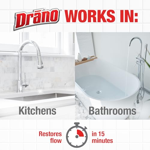 drano max gel drain clog remover and cleaner for shower or sink drains unclogs and removes hair soap scum blockages 32 oz