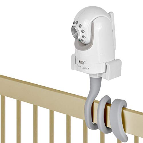 iTODOS Baby Monitor Mount Camera Holder Compatible with Infant Optics DXR 8 and Most Other Baby Monitors,Universal Baby Camera Stand,Baby Monitor Shelf,Attaches to Crib Cot Shelves or Furniture (Gray)