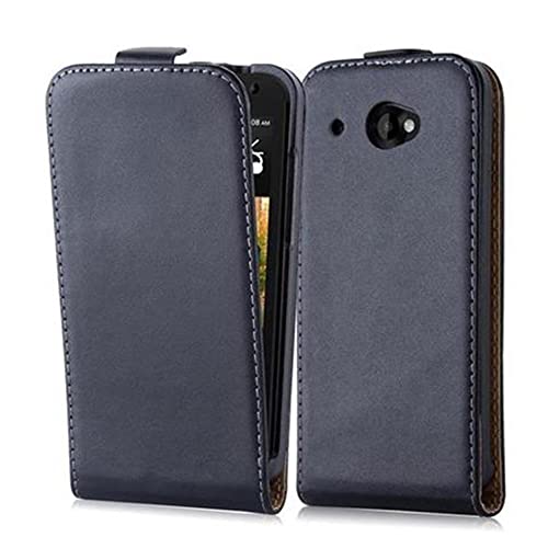 cadorabo Coque pour HTC Desire 601 en Noir DE Jais - Housse Protection en Style Flip en Similicuir Lisse - Etui Poche Folio Case Cover