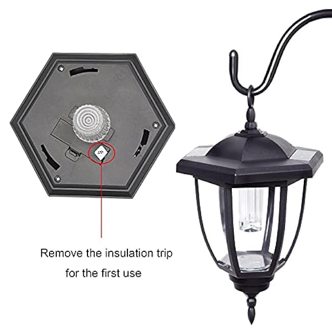 MAGGIFT 34 Inch Hanging Solar Lights Decorative Garden Lanterns Solar Powered Coach Lights Warm White LED