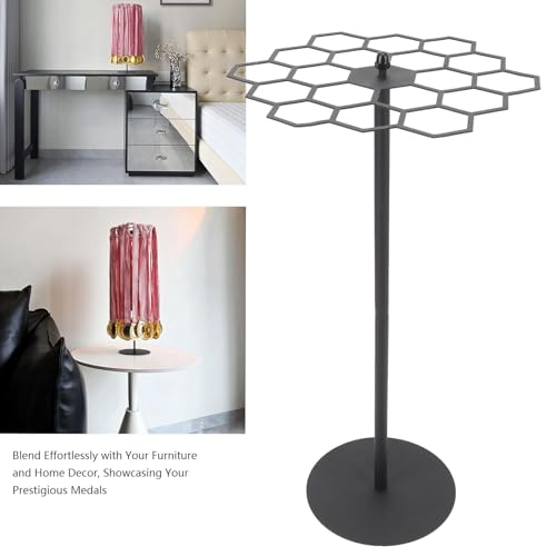 Jiawu Rotating Medal Display Stand, Easy Installation, Stylish Organizer for Athletes and Sports Enthusiasts, Carbon Steel