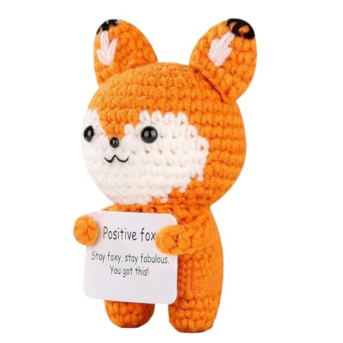 Genérico Muñeco De Animal De Crochet – Lana Hecha A Mano 4,53 Pulgadas | Adorable Amigurumi con Tarjeta para Decoración, Idea De Regalo, Alegría E Inspiración para Hombres Y El Hogar