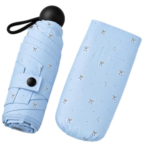 Image of Umbrella, Mini Folding Windproof & Compact UV Umbrella for Sun Protection Rain Windproof Strong Large 3 Fold for Women Handbags,3 Fold for Men Women, Stylish & Compact