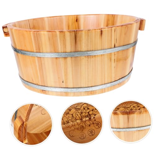 Balde de Madera para Remojar Pies 36x30x16 cm miniatura 6