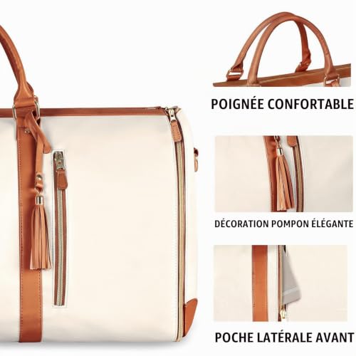 Fluxira Sac de Voyage Convertible - Sac à Dos Pliable pour Cabine d’Avion avec Vêtements Imperméables PU – vue 6