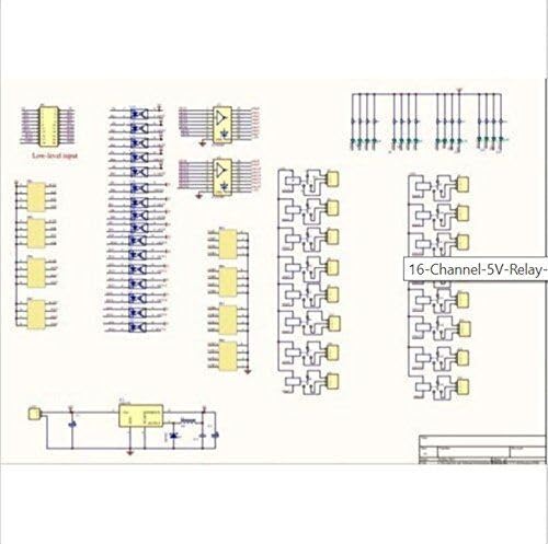 Minh NAM Tool Part for 1PCS 16-Channel 5V Relay Shield Module with Optocoupler for L