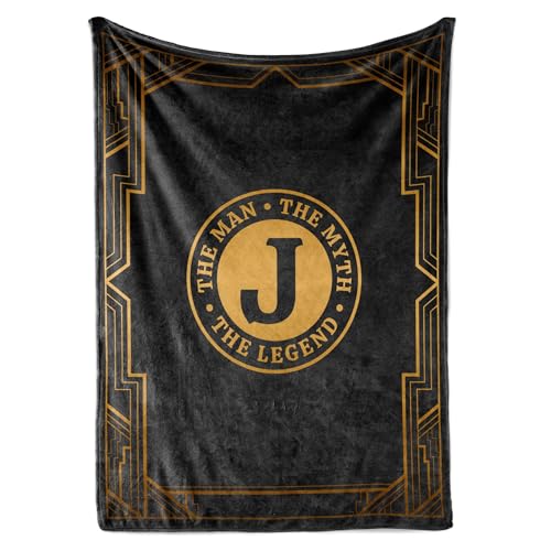 InnoBeta Gifts for Men, Initial Mens Gifts for Him, Birthday Gift Ideas, Mens Blanket, 300gsm...