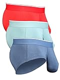 VASTFLY Mens Pouch Underwear Men's Separate Big Pouch Sexy Briefs Comfy Mid-Rise Pouch Bikini Brief Boxer Briefs (US, Alpha, X-Large, Regular, Regular, Brief-3pcs-C)