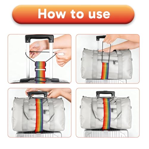 Image of 4-Piece Set Luggage Straps, Travel Essentials for Baggage Security, Durable Fastening Straps with Adjustable Buckles, Multipurpose Binding Solutions for Various Luggage Sizes