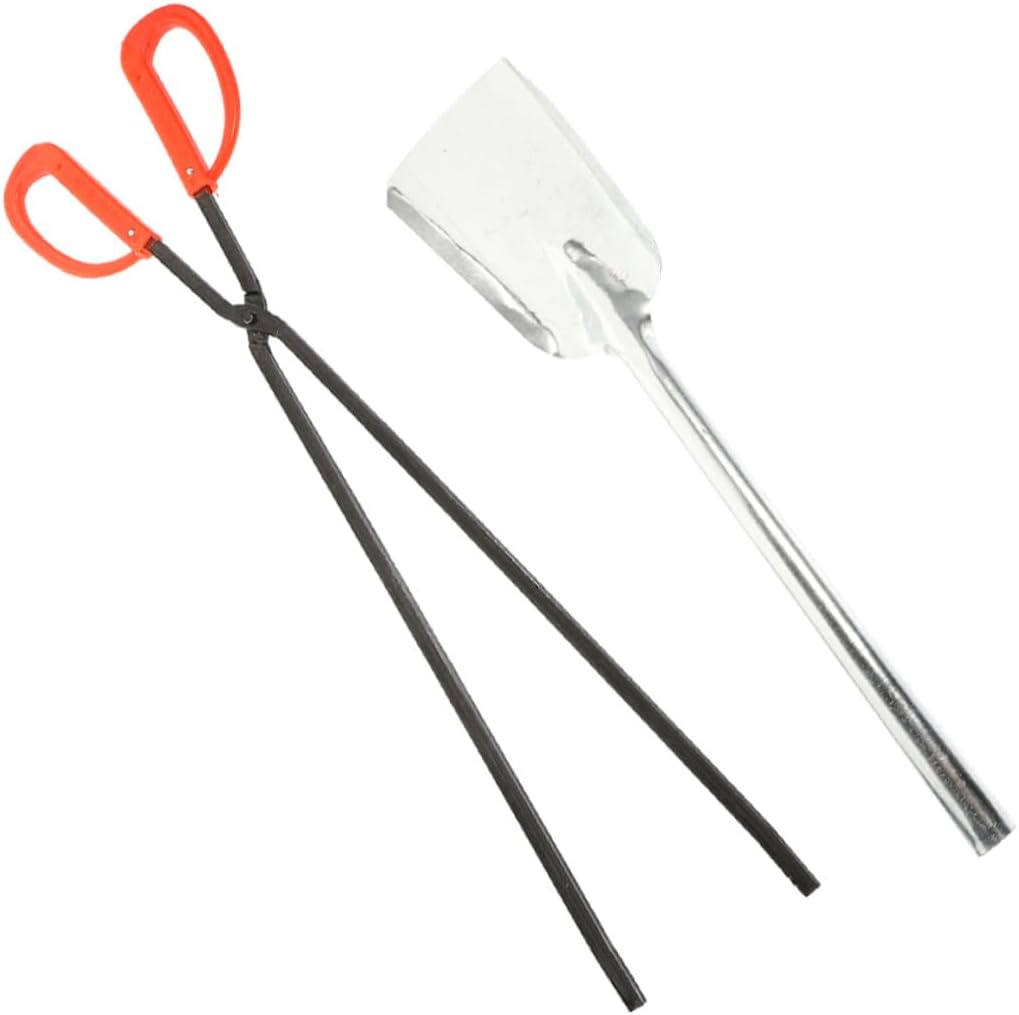Fireplace Tools Set Xmas Long Log Grabber Iron Ash Scoop for Fireplace