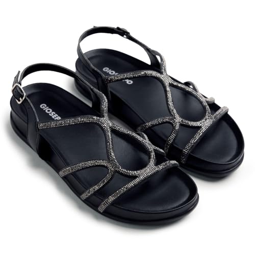 Gioseppo Emkoani sandales T-bar confortables pour éviter les maux de pieds