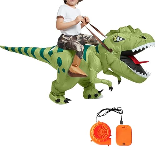 Xijobido Disfraz Inflable de Dinosaurio,Disfraz De Dinosaurio Inflable Para Adultos | Montable Unisex E Infantil Para Halloween Fiesta Temática Cosplay Y Eventos