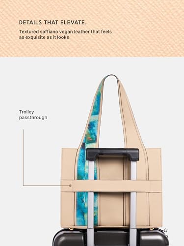 Image of ZOUK Kalki Office Bag for Women |Vegan Leather | Twin Gadget Compartments | Fits 13-Inch Laptop + iPad | Concealed Zipper Pocket