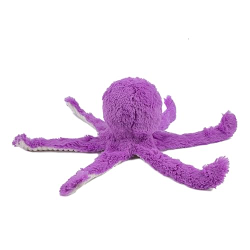 Image of Best Pet Supplies OctoMutant Crinkle Plush Dog Toys for Interactive Play, Puppy and Senior Indoor Play, Colorful Octopus Toy Shape, Soft Head Stuffing, Cute and Cuddly - Purple