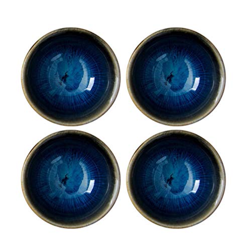 Amosfun Sake Cups Ceramics Japanese Style Exquisite Sake Cups Wine Cup Bowl Cup for Water Wine Tea Coffee Sake Supplies 4pcs