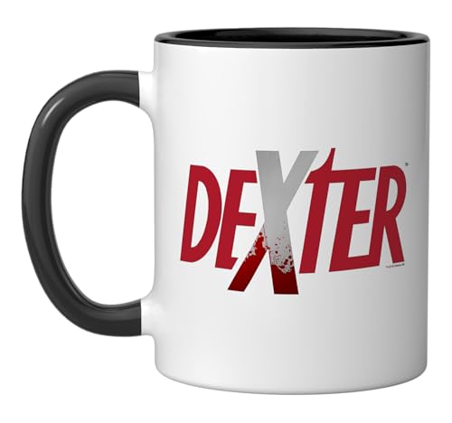 Dexter Splatter Logo Ceramic Mug, Black/White