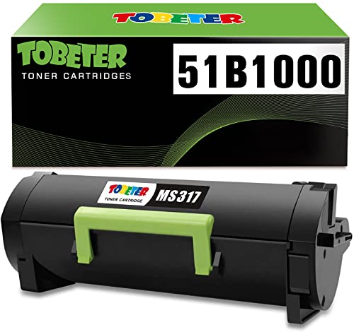 ToBeter 51B1000 Compatible Cartouche Toner pour Lexmark MS317, MS417, MS517, MS617, MX317, MX417, MX517, MX617 (Jusqu'à 2.500 pages) Cover