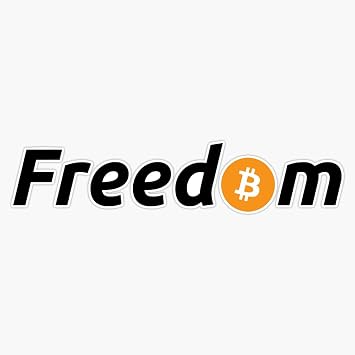 VHV Bitcoin Freedom Sticker Vinyl Waterproof Sticker Decal Car Laptop Wall Window Bumper Sticker 5