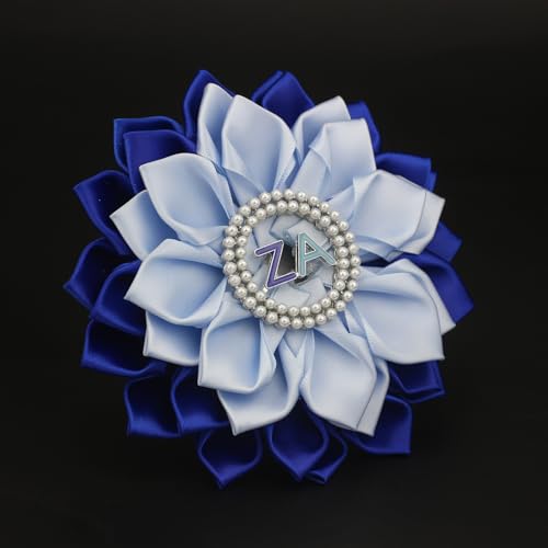 Image of Zetaa Amicaea Flower Brooch Pin for Women ZA Sorority Corsage Gift Greek Sorority Brooch Pin Paraphernalia Gift Sisterhood Jewelry for Soror