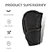 MOXRUQ Car Gear Shift Cover, Leather Gear Shifter Stick Protector, Anti-Slip Breathable Shift Knob Protector Cover, Fashion Interior Modified Accessories, Universal for Most Cars SUVs Trucks (Black)