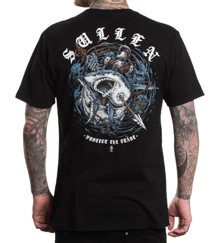 Sullen Men's Speared Week of Sharks Series Tattoo Lifestyle Graphic Premium Short Sleeve Tee