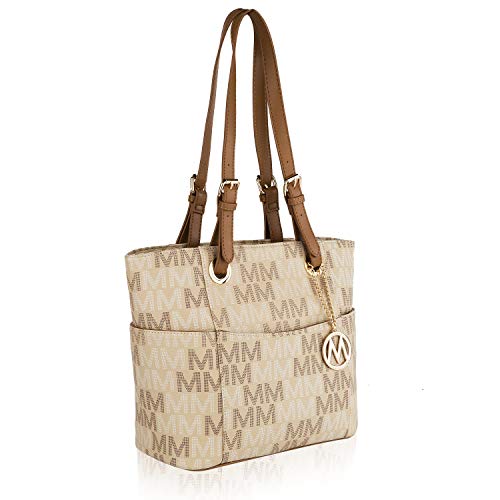 MKF CollectionTote Bag for Women, Signature Vegan Leather Pocketbook Shoulder bag Top-Handle Purse Tote Handbag