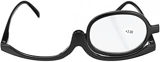 GXMRHWY Women Makeup Magnifying Reading Glasses Flip Lens Make Up Eye Glasses +1.00 ~ +4.00 (+3.00)