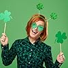 Tedercle St Patrick's Day Shamrock Headband and Glasses Set - Green Irish Clover Head Bopper Costume Dress-Up Accessories for Lucky Saint Patrick's Day, Spring Themed Party Favor #3