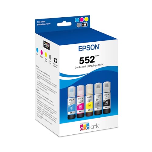 EPSON 542 EcoTank Ink Ultra-high Capacity Bottle Yellow (T542420-S) Works with Pro ET-5150,5170, 5180, 5800, 5850, 5880, 16600,16650