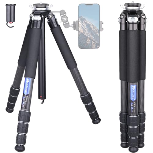 Trípode ligero de fibra de carbono de diseño compacto, columna central de forma especial, soporte de cámara de viaje de carbono resistente para videocámara digital DSLR, carga máxima de 25 kg