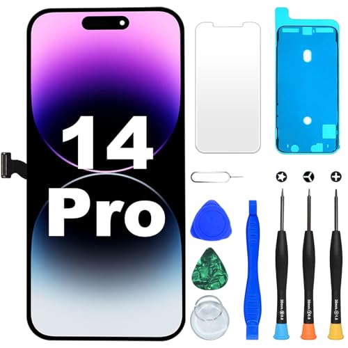 DIGI4U LCD für iPhone 14 Pro Display Bildschirm Ersatz 6 1 Full HD 3D Touch Truetone Face ID LCD Bildschirm für iPhone 14 Pro Display Digitizer Reparaturkits
