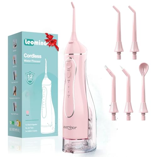 Fil dentaire électrique Leominor fini les gencives sensibles avec le jet 300ml