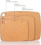 BESTCOOK Wood Cutting Board for Kitchen, High Density Non-Porous Wooden Fiber Chopping Board, BPA Free, Dishwasher Safe, Knife Friendly, Eco-Friendly, Reversible for Cutting Meat Bread Fruit, Natural