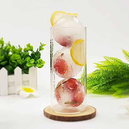 Lorsia LOR-6 Whiskey Rocks Glass, Set Of 4 (2 Crystal Bourbon Glasses, 2 Round Big Ice Ball Molds) In Gift Box thumb #6