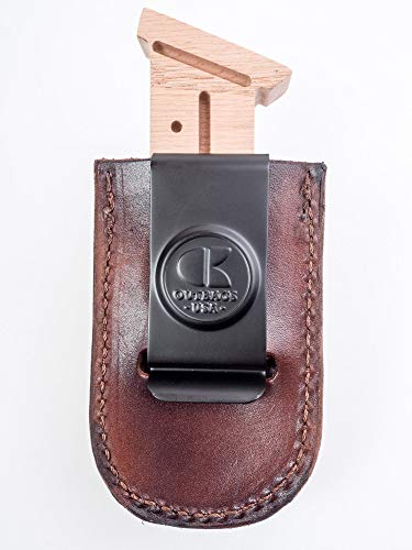 Lmp2C (Brown) Handcrafted Leather Magazine Pouch. For Iwb Concealed & Owb Open Carry. Fits S&W M&P Shield M2.0, Glock 43 G43 And Similar. #TOP2
