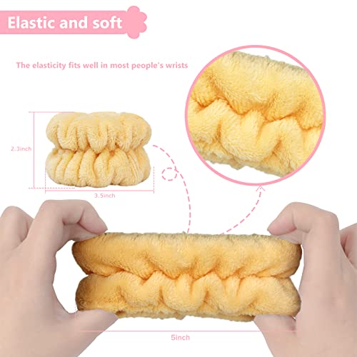 Image of 8pcs Wrist Bands for Washing Face, Arm Face Wash Wristbands, Wrist Towels Cuffs for Washing Face, Wrist Water Catcher, Microfiber Spa Skincare Sweat Wristbands for Women