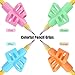 BUSHIBU Pencil Grips for Kids Handwriting, 4 Pcs Toddler Pencil Grippers, Pen Grips Trainer for Beginners Preschoolers Kindergarten Children